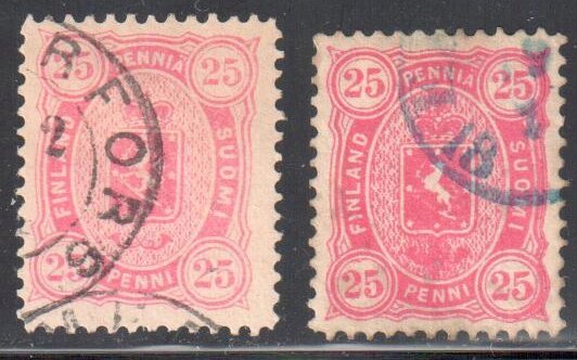 Finland #29 and 29a used