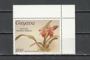 Guyana, Scott cat. 1077. Orchid 200 value.