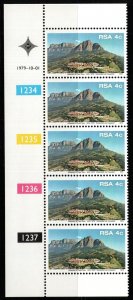 SOUTH AFRICA SG465 1979 50TH ANNIV OF UNIVERSITY OF CAPE TOWN BLOCK OF 5 MNH