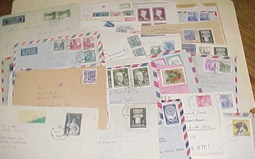 AUSTRIA  70 SMALL COVERS 1960's MOSTLY TO USA INCLUDES REGISTERED