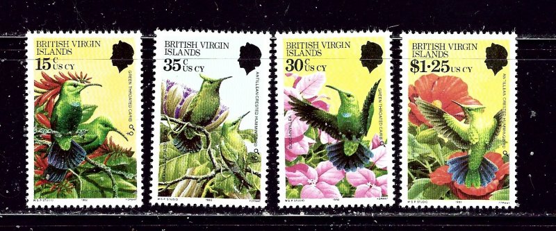 British Virgin Is 422-25 MNH 1982 Hummingbirds