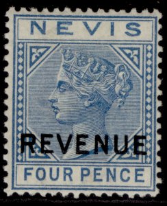 ST KITTS-NEVIS - NEVIS QV SG F7, 4d blue, M MINT. Cat £55.