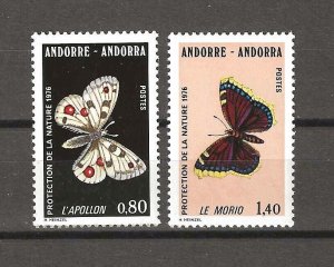 ANDORRA 1976 SG F277/8  MNH