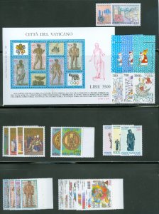 Vatican City 1987 Compete MNH Year Set