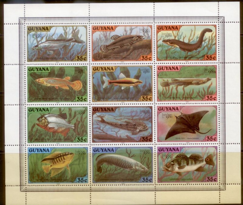 Guyana 1980  SC# 317a-l S/S MNH L189