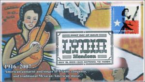 SC 4786, 2013, Lydia Mendoza, Music Icons. BW Pictorial Cancel, FDC, 13-058