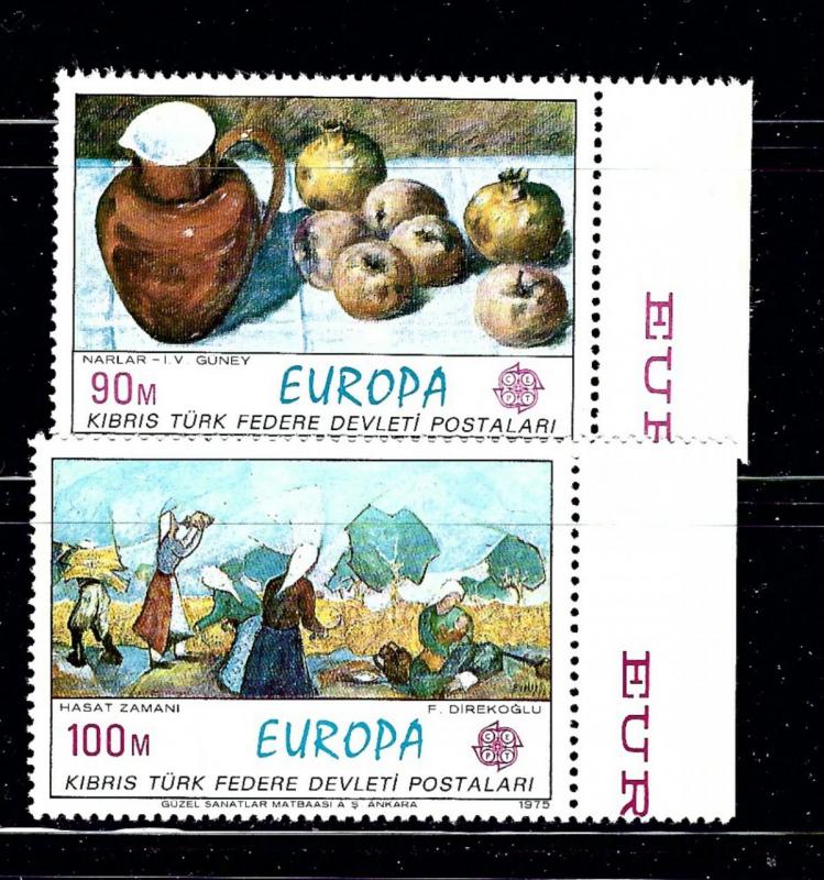 Turkish Rep in N Cyprus 26-27 MNH 1975 Europa