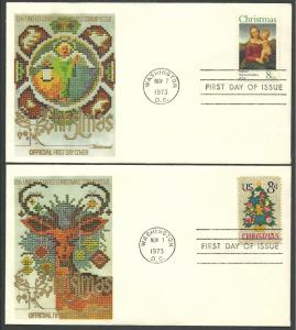 US Cat #1507 & 1508, Christmas, FDC*