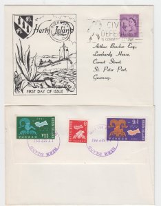 Guernsey Herm Europa 1962 set 3 - FDC