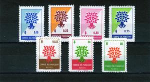 Paraguay 1961 WRY II Uprooted Oak Set (7) Sc#619/22+C307/9