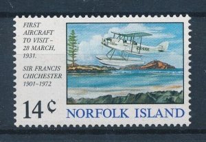 [117081] Norfolk Island 1974 Aviation 43th aniversary first aircraft  MNH