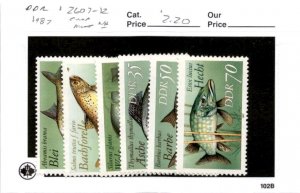 Germany - DDR, Postage Stamp, #2607-2612 Mint NH, 1987 Fish (AB)