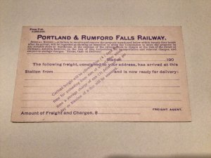 U. S. Portland & Rumford Falls Railway  1902 postal card 67064