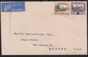 COOK IS 1945 5d rate cover to Australia -commercial use of the 3d opt......B2742