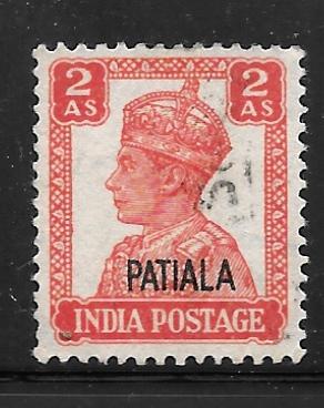 India Patiala 108: 2a George VI, used, VF