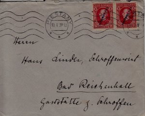 Slovakia used cover 10.5.39 Piestany