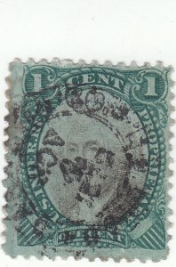 Scott # RB1a - Proprietary Revenue stamp -  1c Green & Black - Used