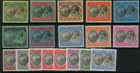 Dominica 1923 SC 65-82 Set MLH