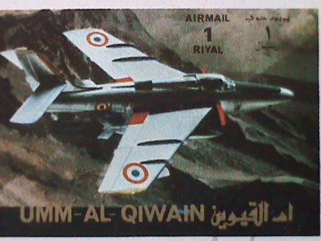 UMM AL QIWAIN STAMP -WORLD FAMOUS AIR PLANES- COMPLETE LARGE CTO SHEET VF