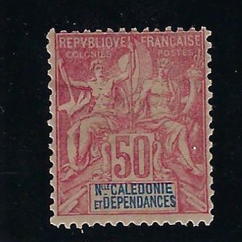 New Caledonia SC#54 Mint F-VF typical crease SCV$67.50...in Demand!
