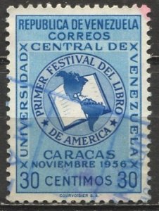 Venezuela 1956; Sc. # 681; Used Single Stamp