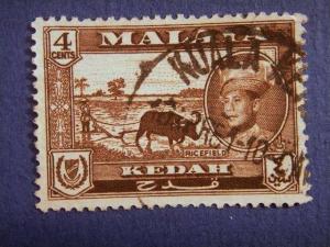 KEDAH, 1959, used 4c. sepia,  Sultan Abdul Halim Shah