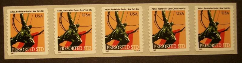 PNC5 3770 MNH (10c) Atlas Statue, NYC 2003 s/a - (4393b)