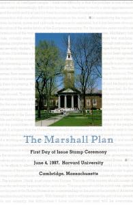 US 3141 The Marshall Plan Ceremony Program FDC