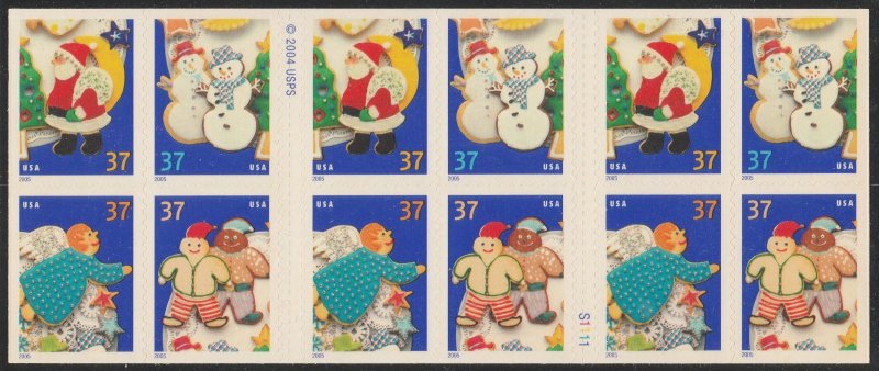 3956b,3953-56 Holiday Cookies Conv Bklt of 20 MNH $1 Shipping