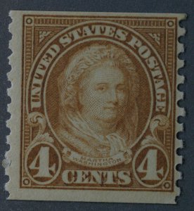 United States #601 MNH VG 4 Cent Martha Washington Coil Gum Very Fine