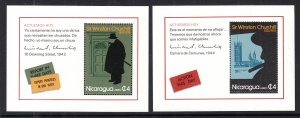 Nicaragua C851-C852 Churchill Souvenir Sheets MNH VF