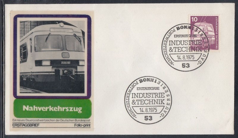Germany Scott 1171 Folio FDC - 1975 Definitive Issue