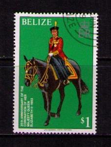 BELIZE Sc# 433 USED FVF CTO Queen Elizabeth II on Horseback