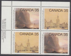 Canada - #852a Academy Of Arts Plate Block - MNH