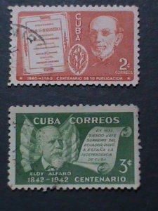​CUBA FAMOUS PERSONS OF CUBA STAMPS USED-VF WE SHIP TO WORLD WIDE WE COMBINED
