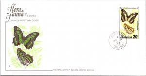 Jamaica, Worldwide First Day Cover, Butterflies