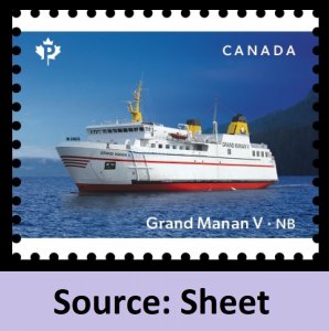 Canada 3388e Ferries Grand Manan V NB P single MNH 2023