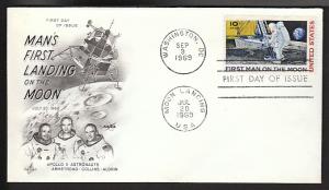 U.S. Moon Landing C76 (Artcraft)  U/A FDC   