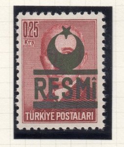 Turkey 1951-54 Early Issue Fine Mint Hinged 0.25k. Resmi Optd NW-17777