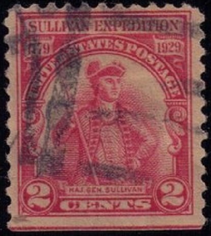 US Sc #657a VAR,Lake Shade Used Sullivan Expedition F-VF