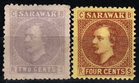 Sarawak #3-4  F-VF Unused CV $35.00 (A708)