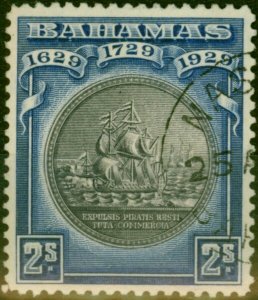 Bahamas 1930 2s Black & Deep Blue SG129 V.F.U 