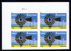 US #4493 Kansas Statehood Plate # Block of 4, MNH (3.60)