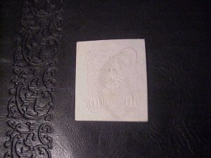 1877 EMBOSSED SCOTT 20 TYPE 1 REICHSPOST POST MARKED 10 PFENIGE STATIONARY STAMP