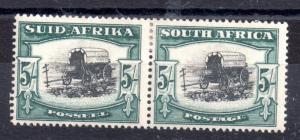 South Africa 1933-48 5/- black and blue green mint LHM SG64 WS8893