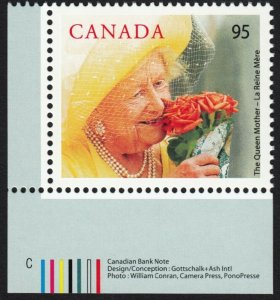 HISTORY = ELIZABETH, The Queen Mother = Canada 2000 #1856 MNH Stamp from Pane