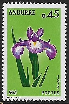 Andorra (French) # 223 - Iris - MNH -(KlBl)