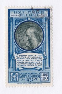 Italy - Aegean Islands stamp #C14, used, CV $125.00