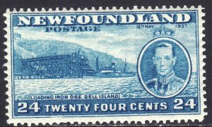 1937 Newfoundland KGVI portrait typeIron Bell Island 24¢ MNH Sc# 241 CV:$6.50