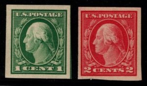 1916 US Scott #- 481-482 1 Cent, 2 Cent George  Washington MH